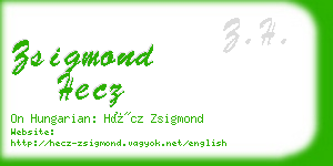 zsigmond hecz business card